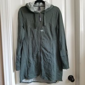 Mondetta long sweatshirt zip up hoodie